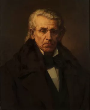 Der Maler Josef von Fuhrich by Christian Griepenkerl Oil Painting