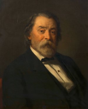Theophil Hansen by Christian Griepenkerl Oil Painting