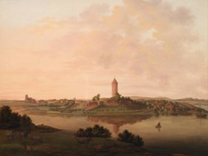 Prospekt af Vordingborg by Christian Heinrich Grosch Oil Painting