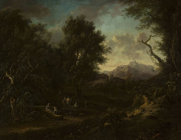 Landscape by Christian Hilfgott Brand - Hand-Painted Oil Painting Reproduction