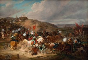Daniel Rantzau Bemaegtiger Sig Tureby Bro I Skane Under Syvarskrigen 1563-1570 by Christian Holm Oil Painting