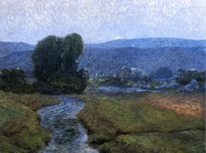 Moonlight on the Catskills by Christian J. Walter - Oil Painting Reproduction