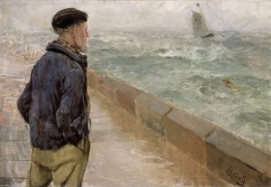 A French Sailor by Christian Krohg Oil Painting