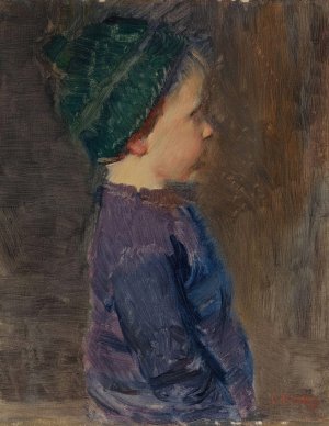A Little Boy by Christian Krohg Oil Painting