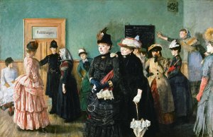 Albertine to See the Police Surgeon by Christian Krohg Oil Painting