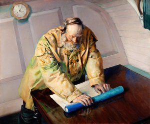Difficult Waters by Christian Krohg Oil Painting