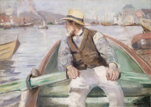 Look Ahead, Bergen Harbour by Christian Krohg Oil Painting