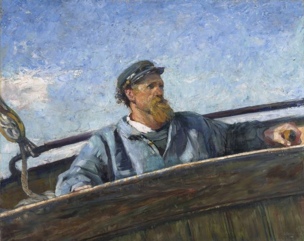 Main Product Photo of North Wind  Painting by Christian Krohg