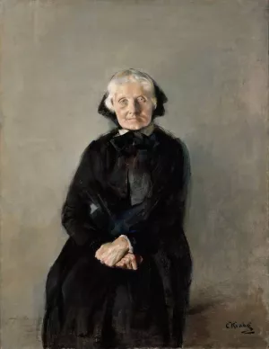 Portrait of Marie Krohg, the Artist's Aunt by Christian Krohg Oil Painting