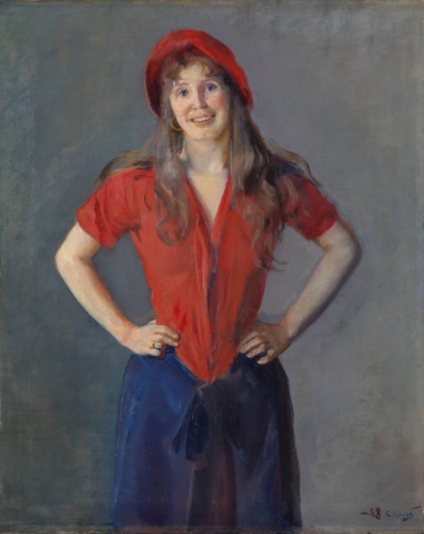 Main Product Photo of Portrait of the Painter Oda Krohg, b. Lasson  Painting by Christian Krohg