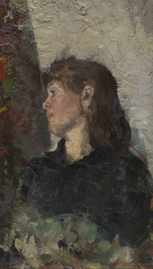Portrait of the Painter Oda Krohg by Christian Krohg Oil Painting