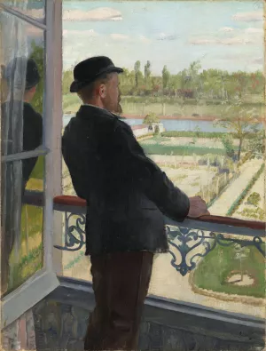 Portrait of the Swedish Painter Karl NordstrOm by Christian Krohg Oil Painting