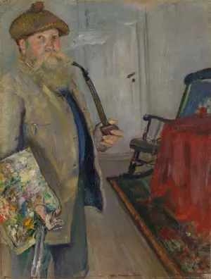 Self-Portrait by Christian Krohg Oil Painting