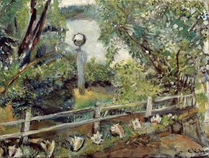 The Garden with the Glass Ball by Christian Krohg Oil Painting