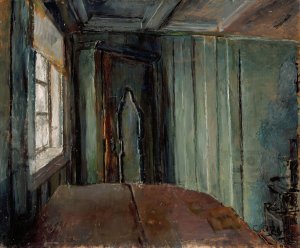 The green Room by Christian Krohg Oil Painting