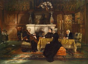 Die Testamentsverfassung by Christian Ludwig Bokelmann Oil Painting