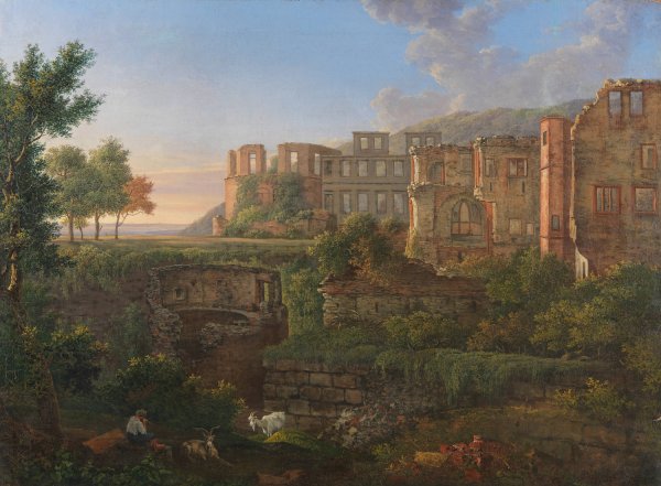 Ansicht des Heidelberger Schlosses  by Christian Philipp Koester - Hand-Painted Oil Painting Reproduction