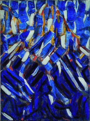 Abstraction by Christian Rohlfs Oil Painting