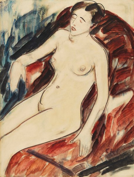 Akt  by Christian Rohlfs - Hand-Painted Oil Painting Reproduction