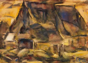 Bauernhaus in Holstein by Christian Rohlfs Oil Painting