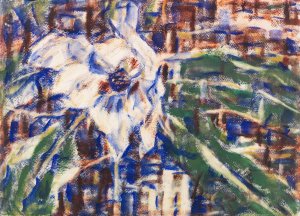 Blaue Magnolie by Christian Rohlfs Oil Painting