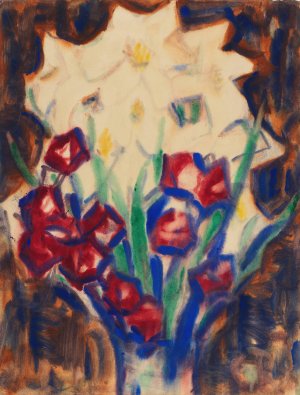 Blumenstillleben by Christian Rohlfs Oil Painting
