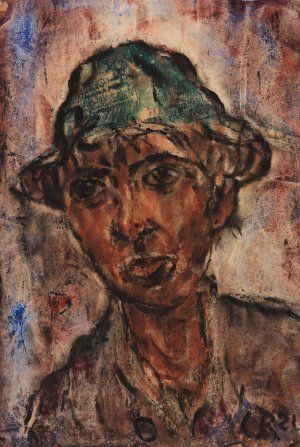 Bursche mit Hut by Christian Rohlfs Oil Painting