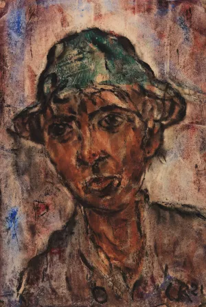 Bursche mit Hut by Christian Rohlfs Oil Painting