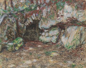 Grotte im Park Weimar by Christian Rohlfs Oil Painting