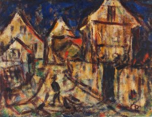 Hauser in Soest by Christian Rohlfs Oil Painting