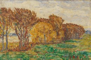 Herbstlandschaft by Christian Rohlfs Oil Painting