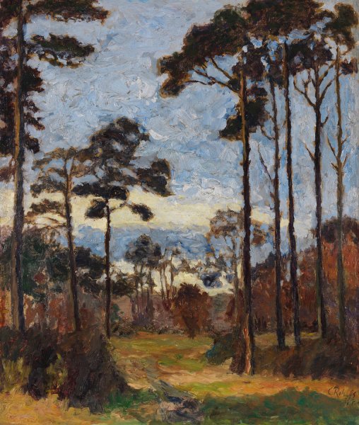 Kiefern auf dem Ettersberg  by Christian Rohlfs - Hand-Painted Oil Painting Reproduction