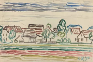 Landscape by Christian Rohlfs Oil Painting