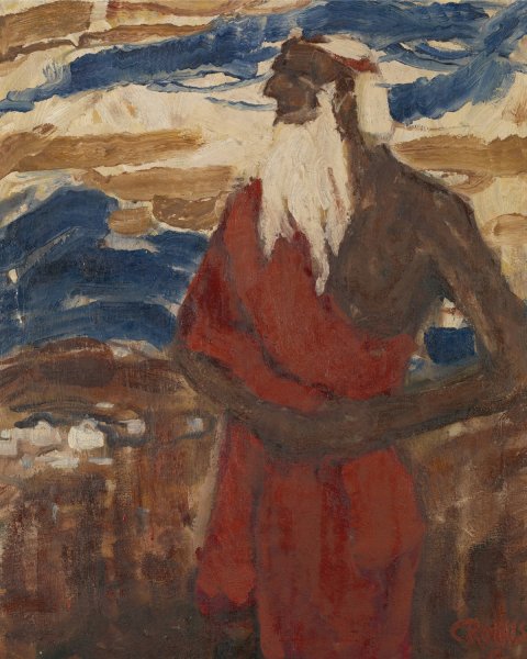 Moses Seeing the Promised Land  by Christian Rohlfs - Hand-Painted Oil Painting Reproduction