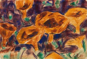 Pilze by Christian Rohlfs Oil Painting