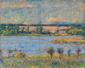 Teich am Abend by Christian Rohlfs Oil Painting