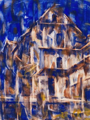 Tessiner Hauser I by Christian Rohlfs Oil Painting