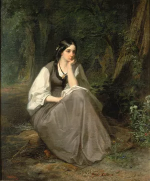 Evangeline by Christian Schussele Oil Painting