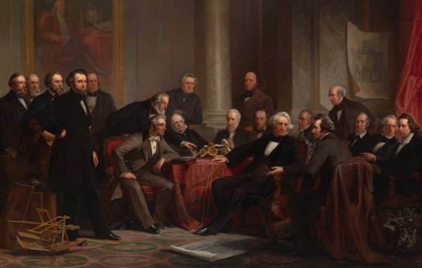 Men of Progress  by Christian Schussele - Hand-Painted Oil Painting Reproduction