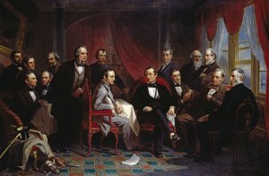 Washington Irving And His Literary Friends At Sunnyside by Christian Schussele Oil Painting