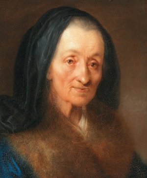 An Old Woman by Christian Seybold Oil Painting