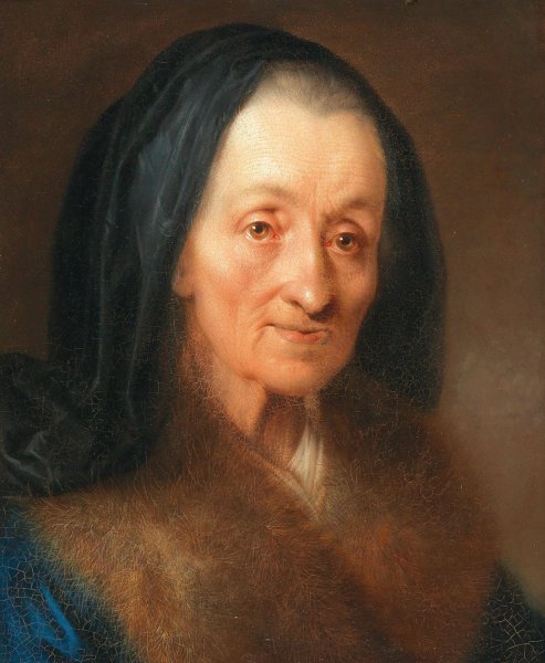 An Old Woman by Christian Seybold - Hand-Painted Oil Painting Reproduction