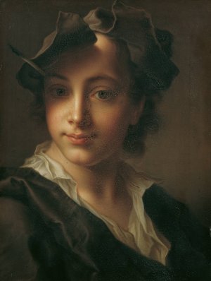 Knabenbildnis by Christian Seybold Oil Painting