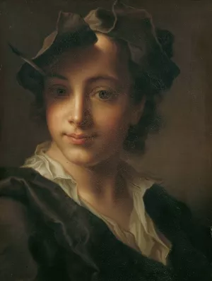Knabenbildnis by Christian Seybold Oil Painting
