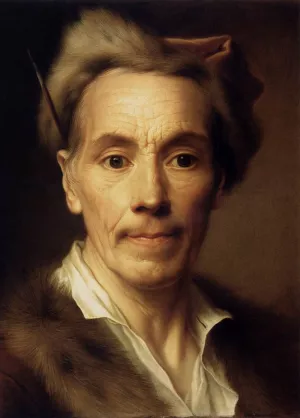 Self-Portrait as an Old Man by Christian Seybold Oil Painting