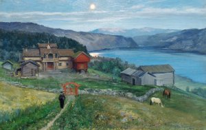 A Fine Farm At Last! by Christian Skredsvig Oil Painting