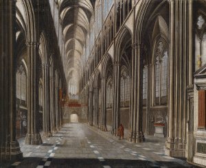 Gotisches Kircheninterieur by Christian Stocklin Oil Painting