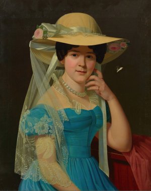 Portrait of Wilhelmine von der Brincken by Christian Tunica Oil Painting