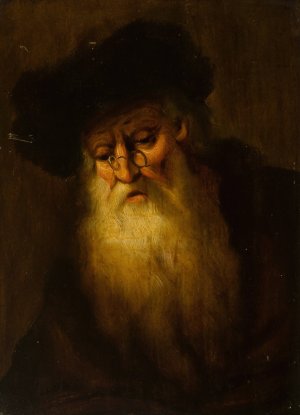Bust of an Old Man by Christian Wilhelm Ernst Dietrich Oil Painting