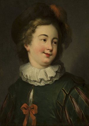 Portrait of a boy by Christian Wilhelm Ernst Dietrich Oil Painting